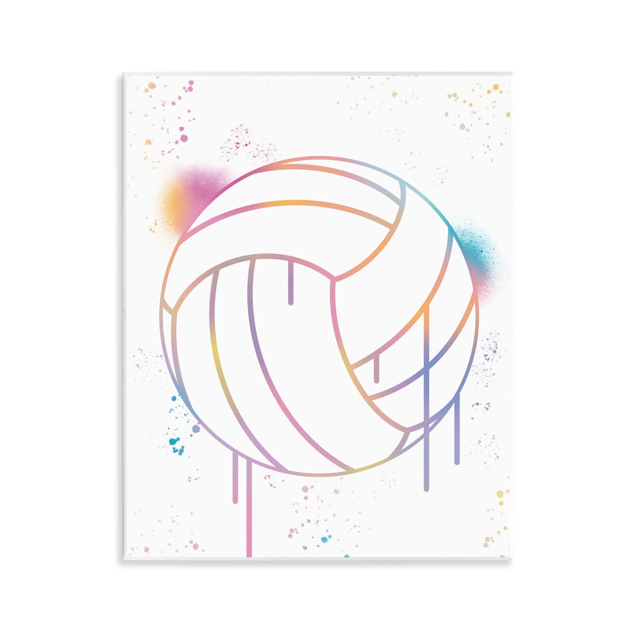 Stupell Industries Graffiti Volleyball Drip Wall Plaque Art, design by Marcus Prime